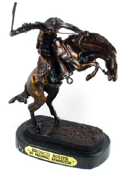 Frederic Remington Baby Bronze Reissue - Bronco Buster: Frederic Remington Baby Bronze Reissue - Bronco Buster - Bid with utmost confidence from GAA. We have been in business for over 35 years, and pride ourselves on perfect customer service. For more info