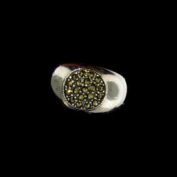 Marcasite & Sterling Silver Ring: Marcasite and Sterling Silver Ring - Bid with utmost confidence from GAA. We have been in business for over 35 years, and pride ourselves on perfect customer service. For more informat