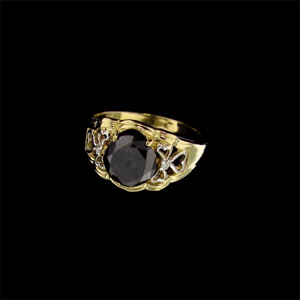 APP: 4.8k 14 kt. Gold, 1.72CT Rare Black Diamond Ring: 14 kt. Gold, 1.72CT Rare Black Diamond and Diamond Ring - Appraisal Value: $4.8K - Bid with utmost confidence from GAA. We have been in business for over 35 years, and pride ourselves on perfect custo