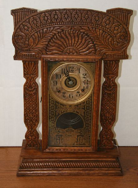 Early Gingerbread Kitchen Antique Clock 1920's: Early Gingerbread Kitchen Antique Clock 1920's-Thank you for viewing this Item. We hope that you are successful in your bidding. For over 30 years we have given the best possible cu