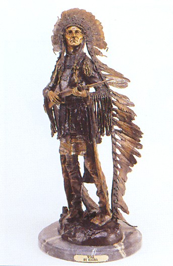 Reissue "WAR" Bronze by Carl Kauba: Reissue WAR Bronze by Carl Kauba - 15 inches High x 6 inches Long - Thank you for viewing this Item. We hope that you are successful in your bidding. For over 30 years we have given the best possible 