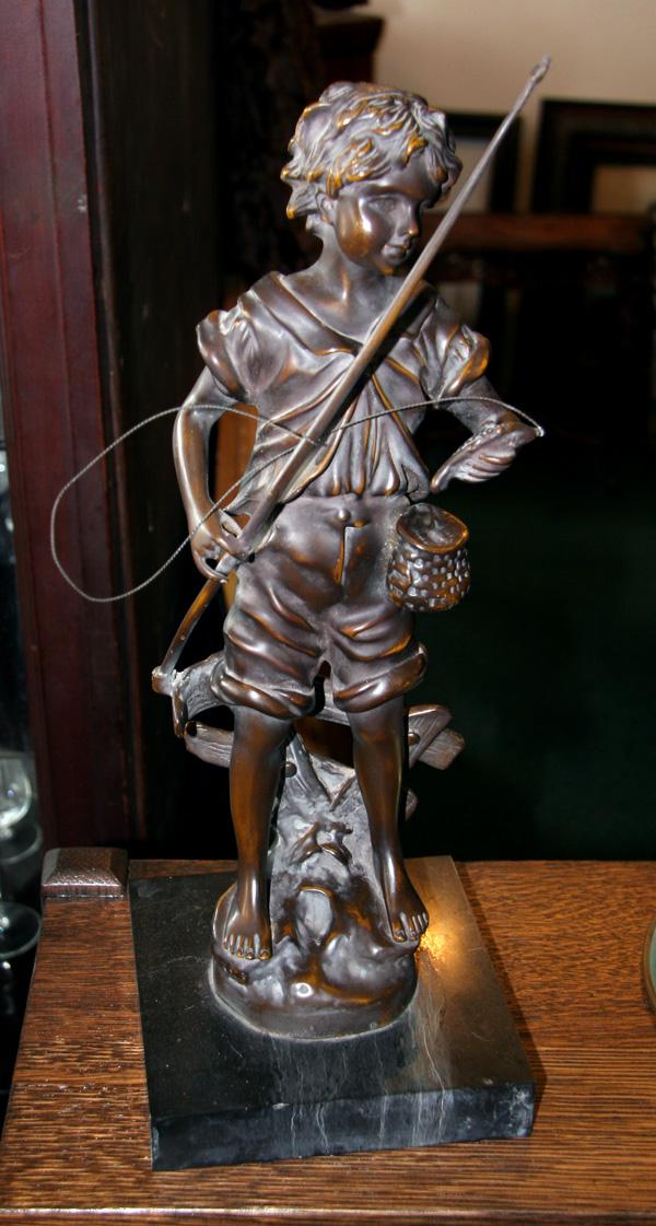 Moreau Bronze-Orginal Signed-Boy Fishing: Moreau Bronze-Orginal Signed-Boy Fishing-Thank you for viewing this Item. We hope that you are successful in your bidding. For over 30 years we have given the best possible customer service to our 100