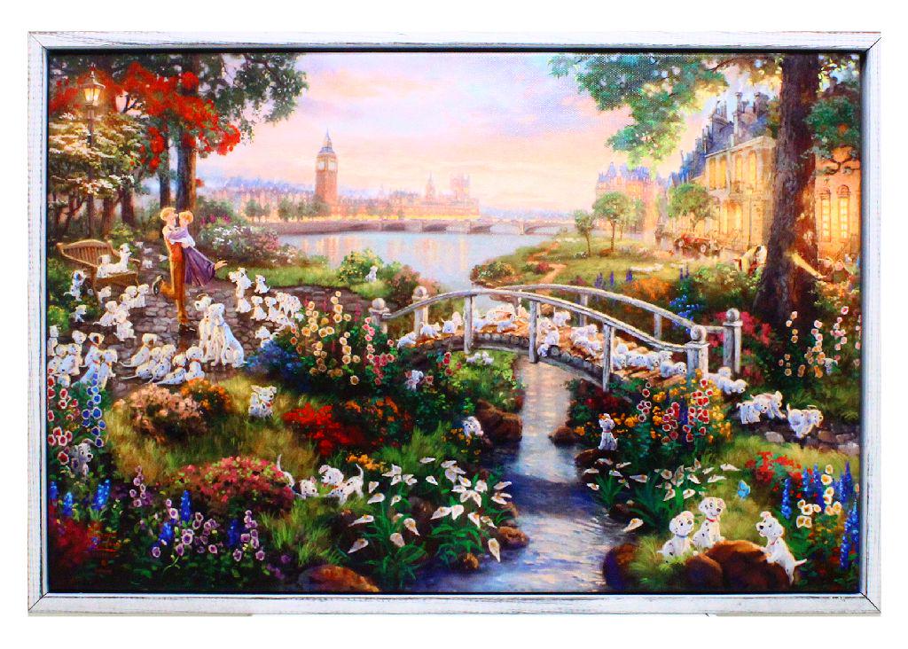 Beautiful Thomas Kinkade " 101 Dalmatians " 01 on: Gov. File: M-29185 Beautiful Thomas Kinkade 101 Dalmatians " 01 on Canvas -PNR Asset Type: Collectable Shipping: $39.95. Item may be pick up only, or require additional shipping charges due to weight 