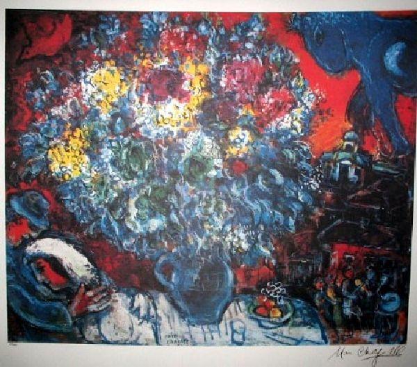 MARC CHAGALL Bouquet de Fleurs et Amants Print, Limited: MARC CHAGALL: Bouquet de Fleurs et Amants Print - Bid with utmost confidence from GovernmentAuction.com. We have been in business for over 35 years, and pride ourselves on perfect customer service.