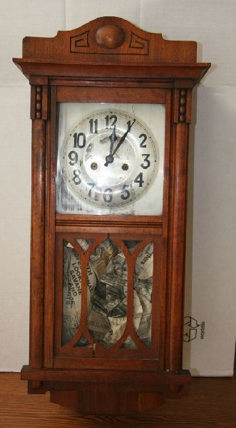 Antique 1920's German Wall Clock: Antique 1920's German Wall Clock-Thank you for viewing this Item. We hope that you are successful in your bidding. For over 30 years we have given the best possible customer service