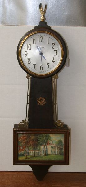Sessions Antique Banjo Clock: Sessions Antique Banjo Clock-Thank you for viewing this Item. We hope that you are successful in your bidding. For over 30 years we have given the best possible customer service to