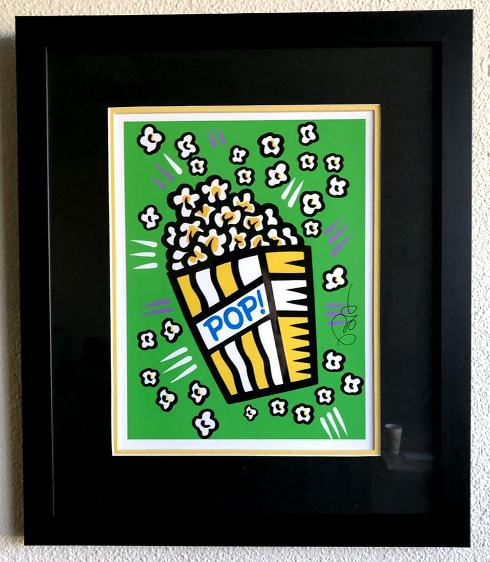 Burton Morris - ''''Popcorn'''' Green Framed Giclee: Gov. File: M-13817 Burton Morris - ''''Popcorn'''' Green Framed Giclee Original Signature Asset Type: Collectable Shipping: $39.95. Item may be pick up only, or require additional shipping charges due