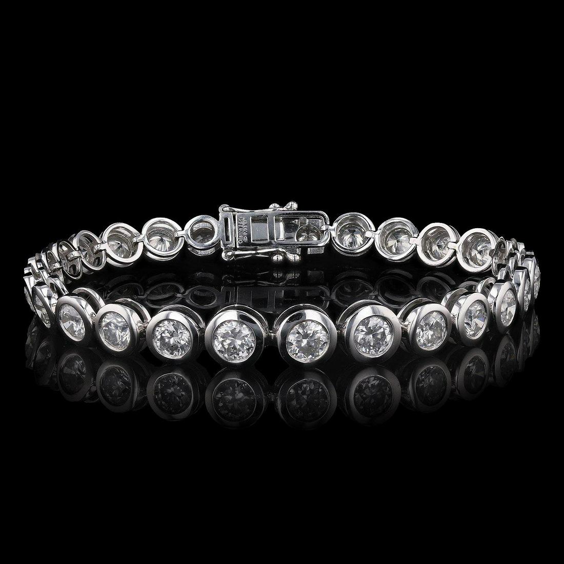 APP: 25k 7.93ctw Diamond 14K White Gold Tennis Bracelet: Gov. File: H-89237 7.93ctw Diamond 14K White Gold Tennis Bracelet (Vault_R16_37631) Retail Replacement Value: $25.0K Asset Type: Bracelet Shipping: $19.95