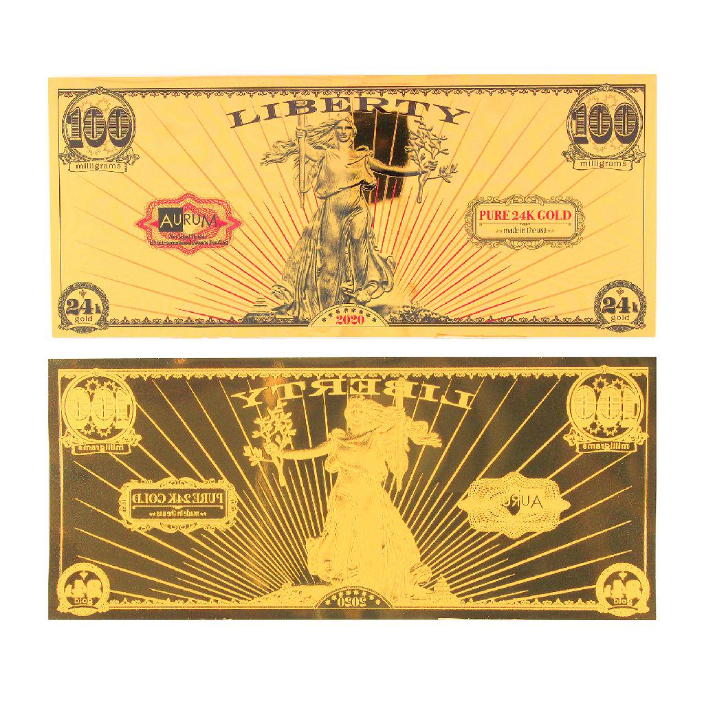 2020 1/10 Gram Aurum Liberty Excellent 24K Gold Note -: Gov. File: C-91138 2020 1/10 Gram Aurum Liberty Excellent 24K Gold Note - Great Investment - Asset Type: Paper Money Shipping: $9.95