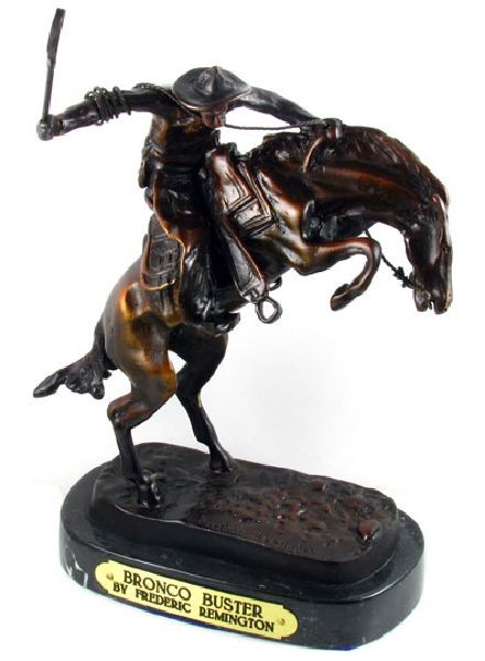 Frederic Remington Baby Bronze Reissue - Bronco Buster: Frederic Remington Baby Bronze Reissue - Bronco Buster - Bid with utmost confidence from GovernmentAuction.com. We have been in business for over 35 years, and pride ourselves on perfect customer serv