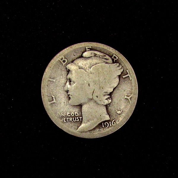 1916-D Mercury Dime Coin - Investment: 1916-D Mercury Dime Coin - Bid with utmost confidence from GovernmentAuction.com. We have been in business for over 35 years, and pride ourselves on perfect customer service.