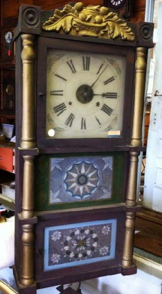 Birg & Fuller Triple Decker Inlaid Matelpiece Clock cir: Birg & Fuller Triple Decker Inlaid Matelpiece Clock circa 1845- Thank you for viewing this Item. We hope that you are successful in your bidding. For over 30 ye