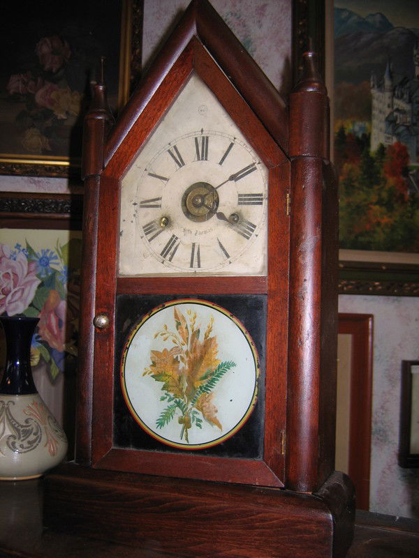 Cherry Wood Cathedral Clock-Gothic Style-Seth Thomas: Cherry Wood Cathedral Clock-Gothic Style-Seth Thomas- Thank you for viewing this Item. We hope that you are successful in your bidding. For over 30 years we have gi
