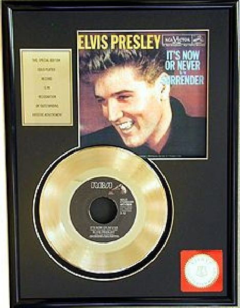''It's Now or Never'' Gold Record: ELVIS PRESLEY "It's Now Or Never" - Bid with utmost confidence from GovernmentAuction.com. We have been in business for over 35 years, and pride ourselves on perfect customer service.