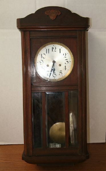 Antique 1920's German Wall Clock: Antique 1920's German Wall Clock-Thank you for viewing this Item. We hope that you are successful in your bidding. For over 30 years we have given the best possible customer service