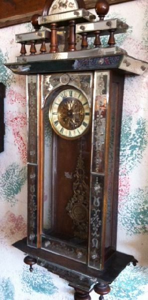 Antique Very Ornate Wall Clock-Vienna Regulator: Antique Very Ornate Wall Clock-Vienna Regulator with Mirrors- Thank you for viewing this Item. We hope that you are successful in your bidding. For over 30 years we have given the best po
