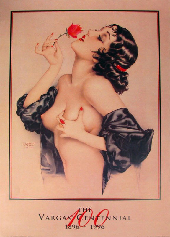 Alberto Vargas - Memories of Olive, Print 36'''' x 24'': Alberto Vargas - Memories of Olive, Print 36" x 24" - Thank you for viewing this Item. We hope that you are successful in your bidding. For over 30 years we have given the best possible customer servi