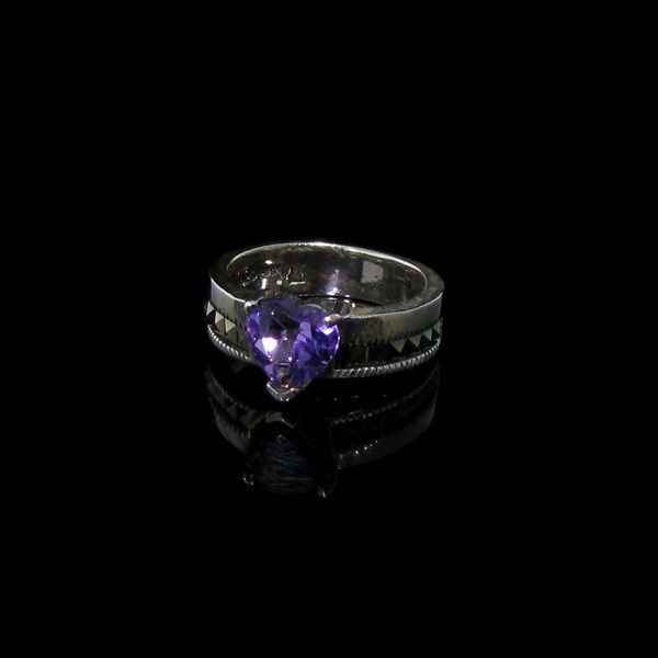 Amethyst, Marcasite & Sterling Silver Ring: Amethyst, Marcasite and Sterling Silver Ring - Bid with utmost confidence from GovernmentAuction.com. We have been in business for over 35 years, and pride ourselves on perfect customer service.