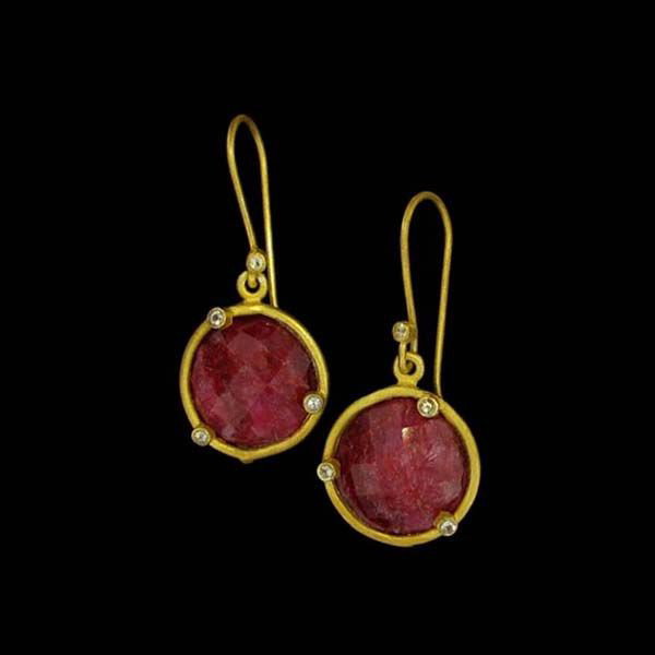 APP: 9k 24kt Gold 19CT Ruby & Sterling Silver Earrings: 24 kt. Gold Overlay 19.73CT Ruby, and Sterling Silver Earrings - Appraisal Value: $9.8K - Bid with utmost confidence from GovernmentAuction.com. We have been in business for over 35 years, and pride o