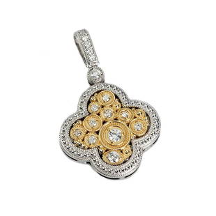 *Fine Jewelry 14KT.T Two Tone Gold, .35CT Round Brilliant Cut Diamond Drop Pendant (VGN A-64P): Gov. File: H-58799 *Fine Jewelry 14KT.T Two Tone Gold, .35CT Round Brilliant Cut Diamond Drop Pendant (VGN A-64P) Retail Replacement Value: $4.0K Asset Type: 14KT. Pendant Shipping: $19.95