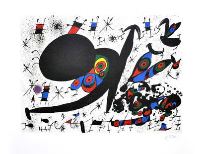 JOAN MIRO (After) Homage To Joan Pratt Print, I2 of 500: Gov. File: P-06814 Joan Miro JOAN MIRO: (After) Homage To Joan Pratt Print 24 x 18.5 (Unframed) Asset Type: Joan Miro Print Shipping: $24.95