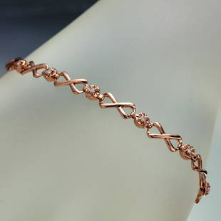 *Fine Jewelry 14KT. Rose Gold, 0.26CT Round Brilliant Cut Diamond Bracelet (VGN A-308) (Vault V): Gov. File: H-47294 *Fine Jewelry 14KT. Rose Gold, 0.26CT Round Brilliant Cut Diamond Bracelet (VGN A-308) (Vault V) Retail Replacement Value: $2.3K Asset Type: 14KT. Bracelet Shipping: $19.95