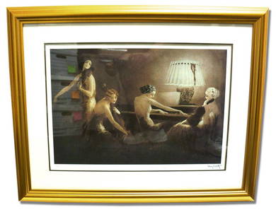 Icart  (After) - Melody Hours - Museum Framed GiclÃ©e 23x29