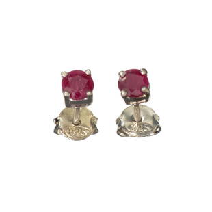 APP: 0.2k Fine Jewelry 0.70CT Round Cut Ruby And Sterling Silver Earrings: Gov. File: H-20202 Fine Jewelry 0.70CT Round Cut Ruby And Sterling Silver Earrings Retail Replacement Value: $0.2K Asset Type: Sterling Silver Earrings Shipping: $19.95