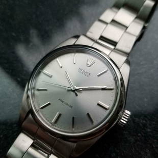 *ROLEX Oyster Precision Manual-Wind c.1971 All Stainless Steel Men's Watch -P-: Gov. File: H-64263 *ROLEX Oyster Precision Manual-Wind c.1971 All Stainless Steel Men's Watch Asset Type: Rolex Watch Shipping: $19.95