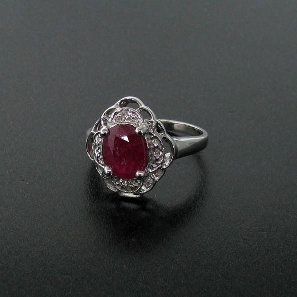 APP: 4k 2CT Ruby & Diamond Platinum Plated Silver Ring: 2.09CT Ruby and Diamond, Platinum Plated Silver Ring - Appraisal Value: $4.0K - Bid with utmost confidence from GovernmentAuction.com. We have been in business for over 35 years, and pride ourselves o