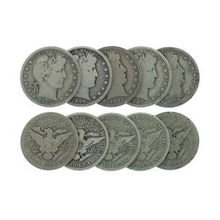 Rare (5) Assorted Dates Barber Head Half Dollar Coins: Gov. File: C-93047 Rare (5) Assorted Dates Barber Head Half Dollar Coins Asset Type: Half Dollar Coin Shipping: $9.95