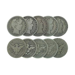 Rare (5) Assorted Dates Barber Head Half Dollar Coins: Gov. File: C-93047 Rare (5) Assorted Dates Barber Head Half Dollar Coins Asset Type: Half Dollar Coin Shipping: $9.95