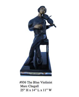 *Rare Limited Edition Numbered Bronze Chagall ''''The Blue Violinist'''' 25'''' H x 14'''' L x: Gov. File: M-15214 *Rare Limited Edition Numbered Bronze Chagall ''''The Blue Violinist'''' 25'''' H x 14'''' L x 11'''' W -Great Investment- Asset Type: Bronze Shipping: $39.95. Item may be pick