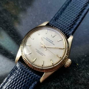 *ROLEX 14k Oyster Perpetual Automatic c.1956 Swiss Vintage Men's Watch -P-: Gov. File: H-64265 *ROLEX 14k Oyster Perpetual Automatic c.1956 Swiss Vintage Men's Watch -P- Asset Type: Rolex Watch Shipping: $19.95