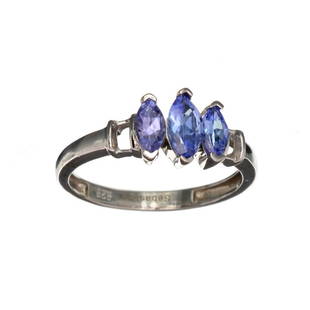 APP: 1.7k Fine Jewelry 1.10CT Marquise Cut Tanzanite And Platinum Over Sterling Silver Ring: Gov. File: H-04581 Fine Jewelry 1.10CT Marquise Cut Tanzanite And Platinum Over Sterling Silver Ring Retail Replacement Value: $1.7K Asset Type: Sterling Silver Ring Shipping: $19.95