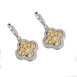 *Fine Jewelry 14KT. Two Tone Gold, .65CT Round Brilliant Cut Diamond Drop Earring (VGN A-64E): Gov. File: H-58755 *Fine Jewelry 14KT. Two Tone Gold, .65CT Round Brilliant Cut Diamond Drop Earring (VGN A-64E) Retail Replacement Value: $6.6K Asset Type: 14KT. Earrings Shipping: $19.95