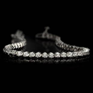 *Fine Jewelry 14KT. White Gold, 2.00CT Round Brilliant Cut Diamond Bracelet (VGN A-37) (Vault V): Gov. File: H-46568 *Fine Jewelry 14KT. White Gold, 2.00CT Round Brilliant Cut Diamond Bracelet (VGN A-37) (Vault V) Retail Replacement Value: $5.5K Asset Type: 14KT. Bracelet Shipping: $19.95