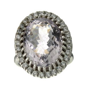 Rare Designer Sebastian Vintage, Almethyst And White Sapphire Sterling Silver Ring: Gov. File: H-40135 Rare Designer Sebastian Vintage, Almethyst And White Sapphire Sterling Silver Ring Asset Type: Sterling Silver Ring Shipping: $19.95