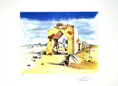 SALVADOR DALI Paranoic Village Print, 112 of 500