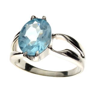 APP: 0.6k Fine Jewelry Designer Sebastian 5.20CT Oval Cut Blue Topaz and Sterling Silver Ring: Gov. File: K-02614 Fine Jewelry Designer Sebastian 5.20CT Oval Cut Blue Topaz and Sterling Silver Ring Retail Replacement Value:$0.6K Asset Type: Sterling Silver Ring Shipping: $19.95