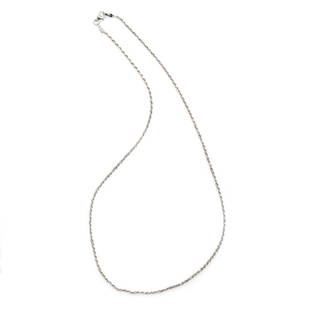 *Fine Jewelry 14KT. White Gold, Diamond Cut, 5.3GM, 18'' Rope (GL Neck 4A/4B): Gov. File: H-21589 *Fine Jewelry 14KT. White Gold, Diamond Cut, 5.3GM, 18'' Rope (GL Neck 4A/4B) Asset Type: 14KT. Chain Shipping: $19.95