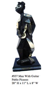 *Rare Limited Edition Numbered Bronze Picasso ''''Man with Guitar'''' 28'''' H x 11'''' L x 8'''' W: Gov. File: M-15287 *Rare Limited Edition Numbered Bronze Picasso ''''Man with Guitar'''' 28'''' H x 11'''' L x 8'''' W -Great Investment- Asset Type: Bronze Shipping: $39.95. Item may be pick up