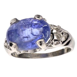 APP: 2k Fine Jewelry Designer Sebastian 9.50CT Oval Cut Cabochon Tanzanite and Sterling Silver Ring: Gov. File: K-02741 Fine Jewelry Designer Sebastian 9.50CT Oval Cut Cabochon Tanzanite and Sterling Silver Ring Retail Replacement Value:$1.9K Asset Type: Sterling Silver Ring Shipping: $19.95