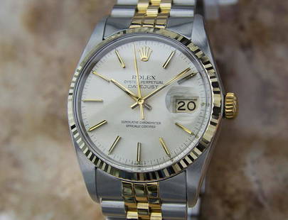 *Rolex Vintage Swiss Made Men 18k Gold & Stainless Original Watch -P-: Gov. File: H-57707 *Rolex Vintage Swiss Made Men 18k Gold & Stainless Original Watch -P- Asset Type: ROLEX Watch Shipping: $19.95