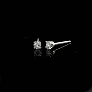 APP: 0.5k *Fine Jewelry 14KT. White Gold, Custom Made 0.25CT Round Brilliant Cut Diamond Earrings: Gov. File: H-46267 *Fine Jewelry 14KT. White Gold, Custom Made 0.25CT Round Brilliant Cut Diamond Earrings (VGN A-10) (Vault V) Retail Replacement Value: $0.5K Asset Type: 14KT. Earrings