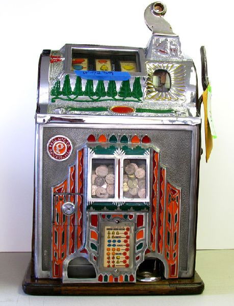 5 Cent Mill/Pace Conversion Double Jackpot Slot Machine: 5 Cent Mill/Pace Conversion Double Jackpot Slot Machine c1932 w/Keys - Thank you for viewing this Item. We hope that you are successful in your bidding. For over 30 years we have given the best possib