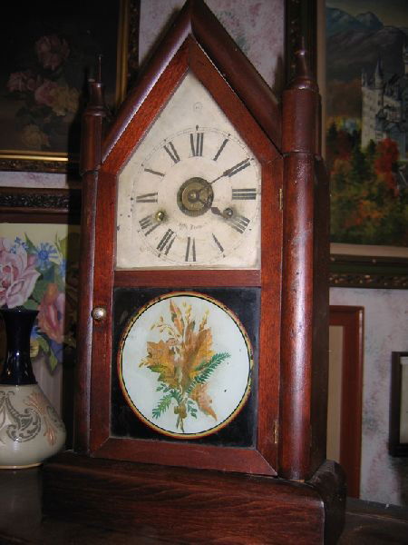Cherry Wood Cathedral Clock-Gothic Style-Seth Thomas: Cherry Wood Cathedral Clock-Gothic Style-Seth Thomas- Thank you for viewing this Item. We hope that you are successful in your bidding. For over 30 years we have gi