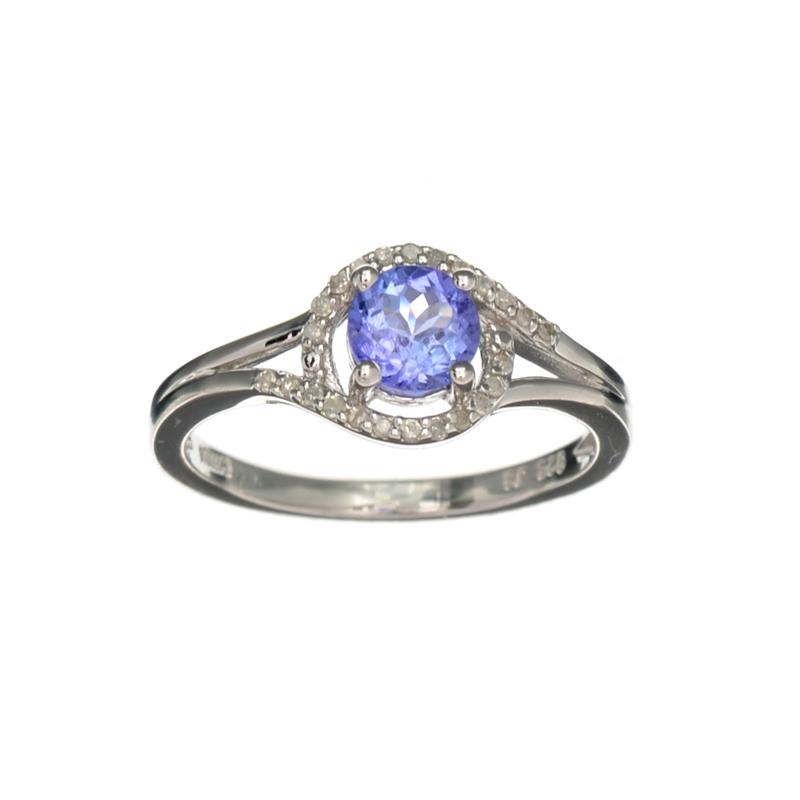 APP: 2.3k Fine Jewelry 0.50CT Tanzanite And Diamond Platinum Over Sterling Silver Ring: Gov. File: H-10348 Fine Jewelry 0.50CT Tanzanite And Diamond Platinum Over Sterling Silver Ring Retail Replacement Value: $2.3K Asset Type: Sterling Silver Ring Shipping: $19.95