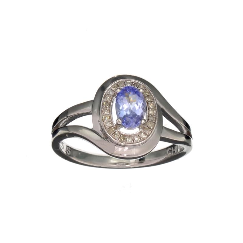 APP: 2.2k Fine Jewelry 0.50CT Tanzanite And Diamond Platinum Over Sterling Silver Ring: Gov. File: H-10337 Fine Jewelry 0.50CT Tanzanite And Diamond Platinum Over Sterling Silver Ring Retail Replacement Value: $2.2K Asset Type: Sterling Silver Ring Shipping: $19.95