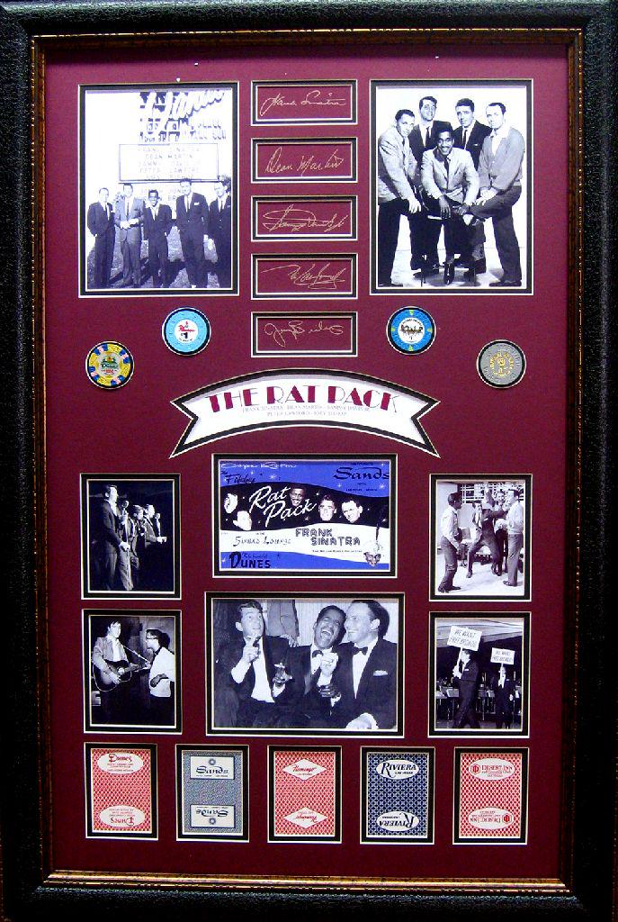 *Rare The Rat Pack Chips and Cards Museum Framed Collage 03 - Plate Signed: Gov. File: M-21418 *Rare The Rat Pack Chips and Cards Museum Framed Collage 03 - Plate Signed Asset Type: CollectableShipping: $39.95. Item may be pick up only, or require additional shipping charges